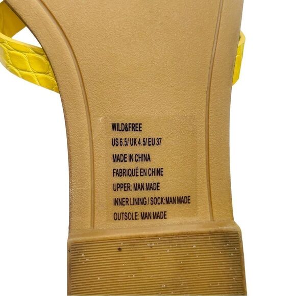 JustFab Yellow Wild & Free Sandals - Size 6.5 - Picture 15 of 16